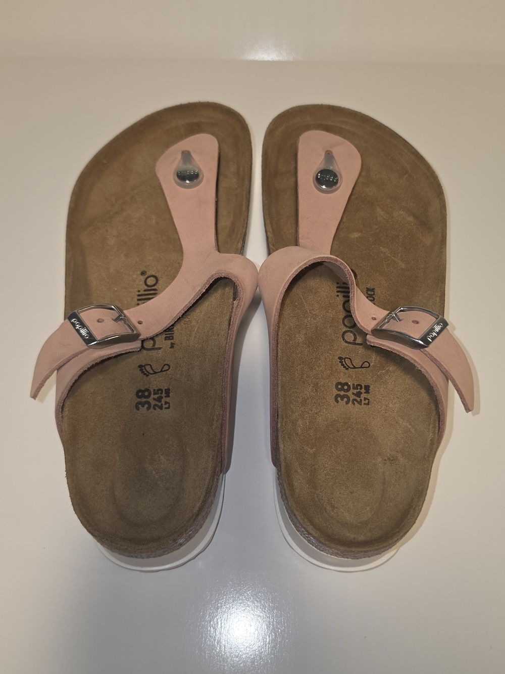 Papillio Birkenstock Gizeh Platform Sandals Blush Pink Size 38 - Picture 14 of 16
